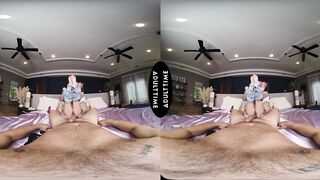UP CLOSE VR Cuckold Man Watch You Fuck His Girlfriend Kimmy Kimm On Livestream POV