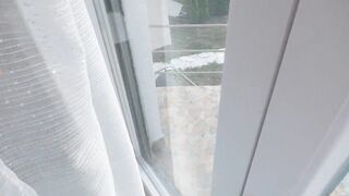 My stepbrother spied on me squirting.