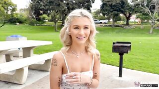 Blue Eyed Gal With Shaved Pussy Gets Stretched Out