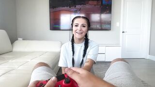 Serena Sterling - Gamer Boy Gets Lucky Creampie