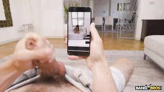 BANGBROS - Nuria Millan Rides A Dick In Reverse, Getting Her Tight Asshole Stretched In POV