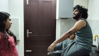 Wife and husband first time sex and it happens in kitchen and sofa sex while no one in home