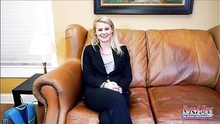 Blonde Cutie Goes Halfway