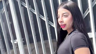 Petite 19 yr old Teen with Huge Natural Tits Goes on Sex Shop Adventure with Big Dick White Man