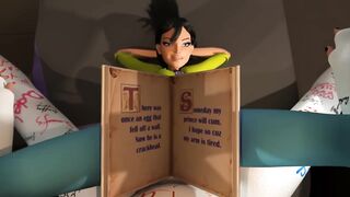 3DGSPOT - Horny Brunette Deepthroats And Fucks A Man's Big Cock In Plaster! 3D CARTOON PORN!