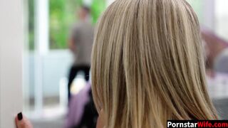 Sexy MILF Andi Avalon Lets Her Husband's Friend Pound Her Pussy While He Watches