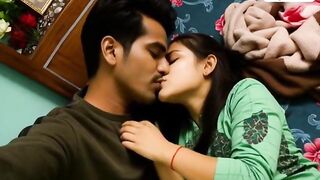 New married indoor Desi indian beautiful kissing by -Snapchat143