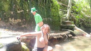 Little goblin finds a girl lost in the woods and instead of helping her out he gives her a delicious fuck in the middle of the river.