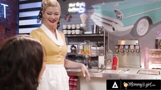 MOMMY'S GIRL - MILF Serene Siren’s Rough Scissoring & Face Fuck Spark Cute Alexis Tae’s Lesbian Lust