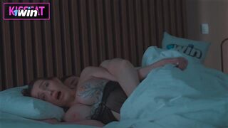 Step son Touches Step mom's Tits in Shared Bed and She Fucks Him Cowgirl the Next Day