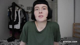 French Cutie Delphine Rubs Her Shaved Pussy