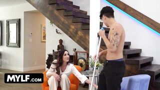 Hubby Doesn't Touch His Sexy Wife No More So She Got To Fuck Her Step-Daughter And Her BF Instead